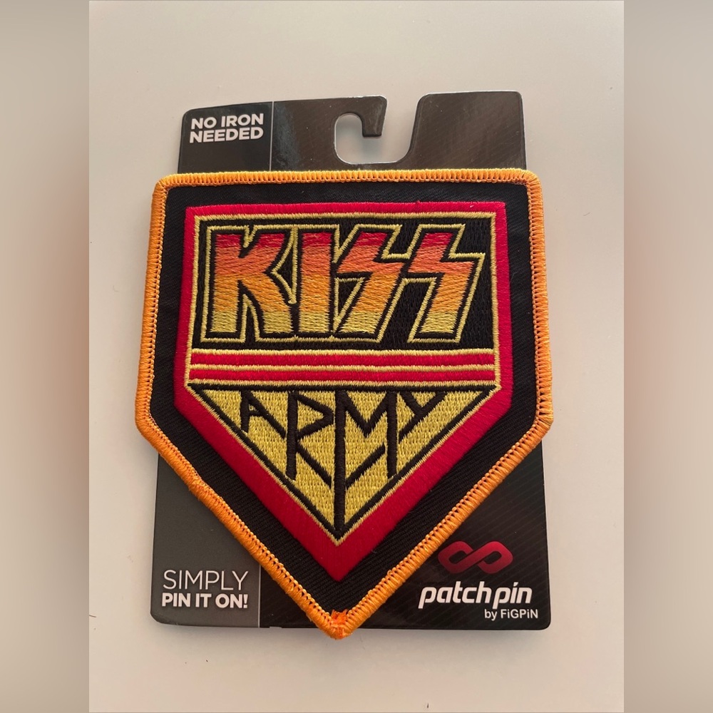 KISS ARMY PATCH PIN NEW NO IRON NEEDED NEW Rock & Roll Patch